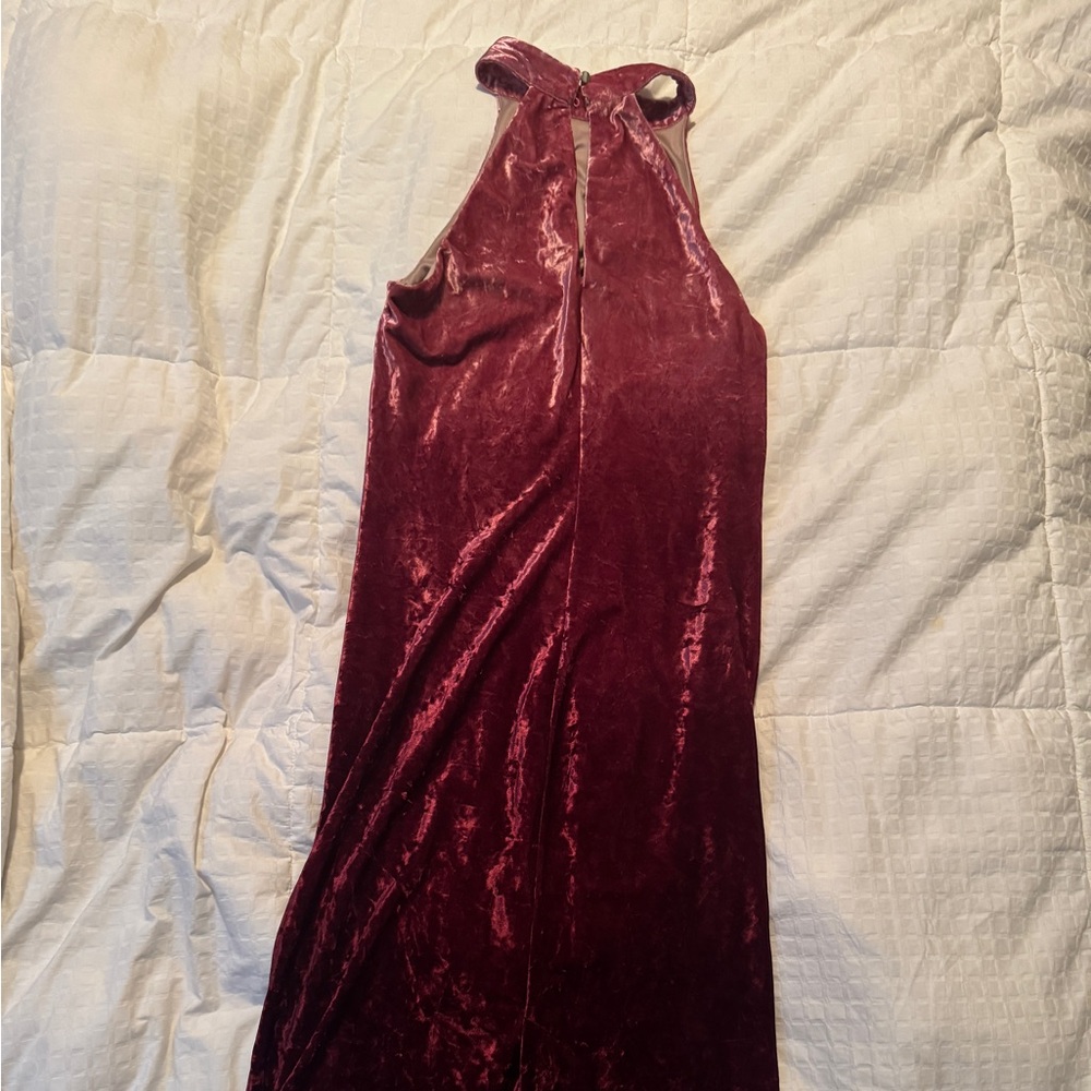 EUC Cece Velvet Crush Halter Top Dress